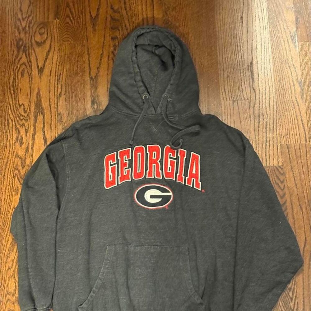 Ncaa Men's Grey and Black Hoodie